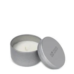 Gift Campaign Candela in cera vegetale in barattolo circolare in acciaio riciclato></noscript> Candele