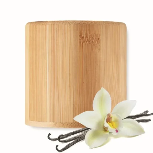 Gift Campaign Candela in cera vegetale alla vaniglia in vasetto di bambù Nature> Candele