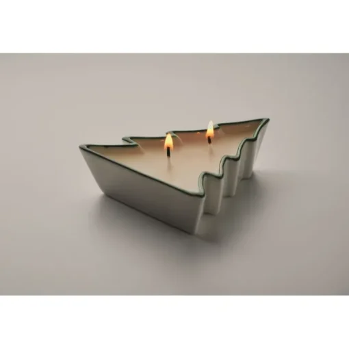 Gift Campaign Candela in cera vegetale in contenitore a forma di albero di Natale> Candele|Gadget Natalizi