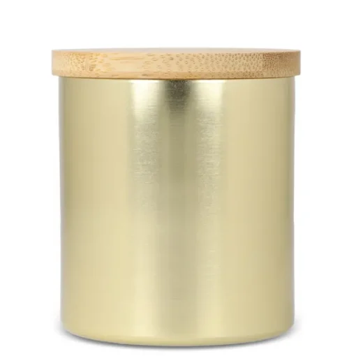 Gift Campaign Candela in cera vegetale barattolo di alluminio riciclato metallizzato> Candele