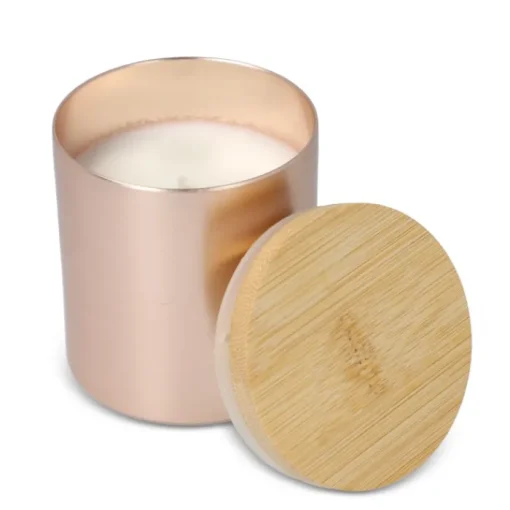 Gift Campaign Candela in cera vegetale barattolo di alluminio riciclato metallizzato> Candele