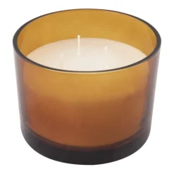 Gift Campaign Candela in paraffina e cera vegetale con 3 stoppini in vasetto di vetro> Candele