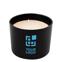 Gift Campaign Candela in paraffina e cera vegetale con 3 stoppini in vasetto di vetro></noscript> Candele