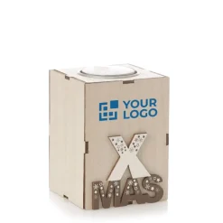 Gift Campaign Candela natalizia alla vaniglia in scatola di legno Merry Christmas></noscript> Gadget Natalizi