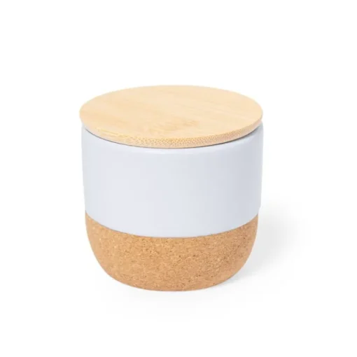 Gift Campaign Candela profumata al lino in barattolino con base in sughero> Candele