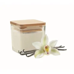 Gift Campaign Candela profumata di cera vegetale in vasetto con coperchio 50g> Candele