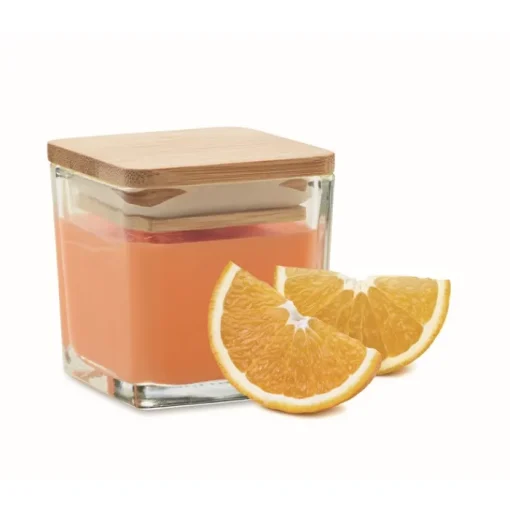 Gift Campaign Candela profumata di cera vegetale in vasetto con coperchio 50g> Candele