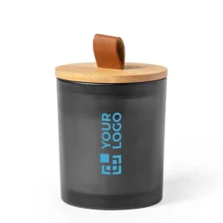 Gift Campaign Candela profumata in vasetto di vetro con coperchio in bambù Fragrant></noscript> Candele