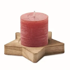 Gift Campaign Candela profumata personalizzata con base in legno a forma di Stella> Gadget Natalizi