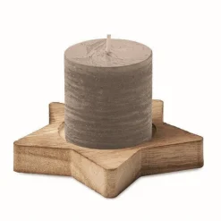 Gift Campaign Candela profumata personalizzata con base in legno a forma di Stella> Gadget Natalizi