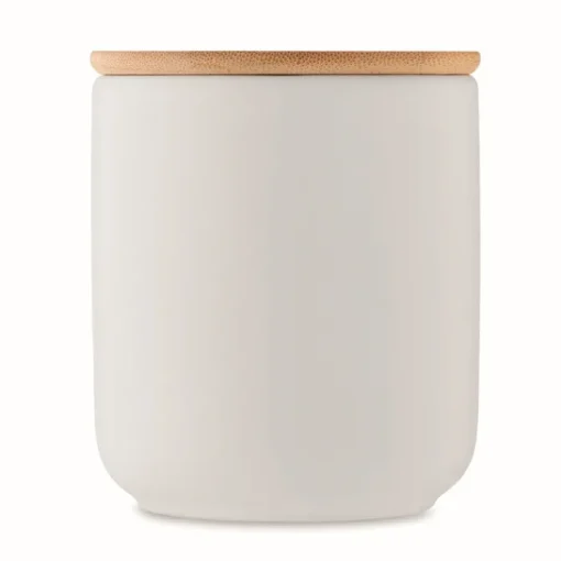 Gift Campaign Candela promozionale cera vegetale da 200 gr con aroma di lino fresco> Candele