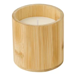 Gift Campaign Candela promozionale in vasetto di bambù con cera di carnauba> Candele