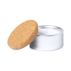 Gift Campaign Candela vegetale in vasetto di alluminio e tappo in sughero Vaniglia> Candele