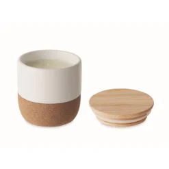 Gift Campaign Candele in cera vegetale al profumo di lino con tappo in bambù> Candele