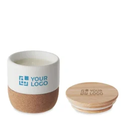 Gift Campaign Candele in cera vegetale al profumo di lino con tappo in bambù><noscript><img width=