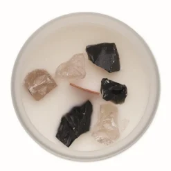 Gift Campaign Candele in vetro personalizzate con pietre e aroma di vaniglia></noscript> Candele