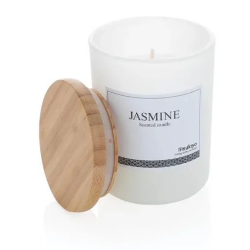 Gift Campaign Candele profumate da personalizzare con tappo in bambù Jasmine> Candele