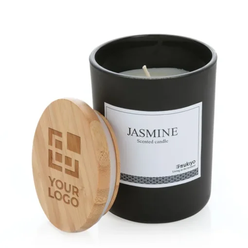 Gift Campaign Candele profumate da personalizzare con tappo in bambù Jasmine> Candele