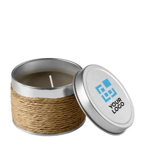 Gift Campaign Candele profumate in barattolino di alluminio con corde Fragrance> Gadget Per Parrucchieri|Candele
