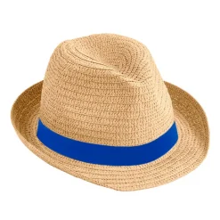Gift Campaign Cappelli di paglia color cammello con nastro promozionale Dominica> Cappelli Di Paglia Personalizzati