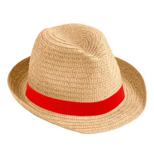 Gift Campaign Cappelli di paglia color cammello con nastro promozionale Dominica> Cappelli Di Paglia Personalizzati