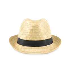 Gift Campaign Cappelli di paglia con logo con nastro in colori vivaci Original> Cappelli Di Paglia Personalizzati