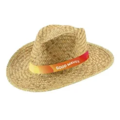 Gift Campaign Cappelli di paglia naturale con nastro con logo Summertime Sublim> Cappelli Di Paglia Personalizzati