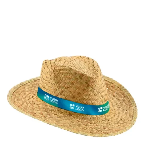 Gift Campaign Cappelli di paglia naturale con nastro con logo Summertime Sublim> Cappelli Di Paglia Personalizzati