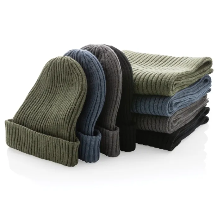 Gift Campaign Cappelli invernali aziendali in maglia con risvolto Impact Polylana> Berretti Invernali