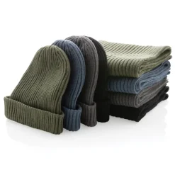 Gift Campaign Cappelli invernali aziendali in maglia con risvolto Impact Polylana><noscript><img width=