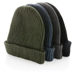 Gift Campaign Cappelli invernali aziendali in maglia con risvolto Impact Polylana><noscript><img width=