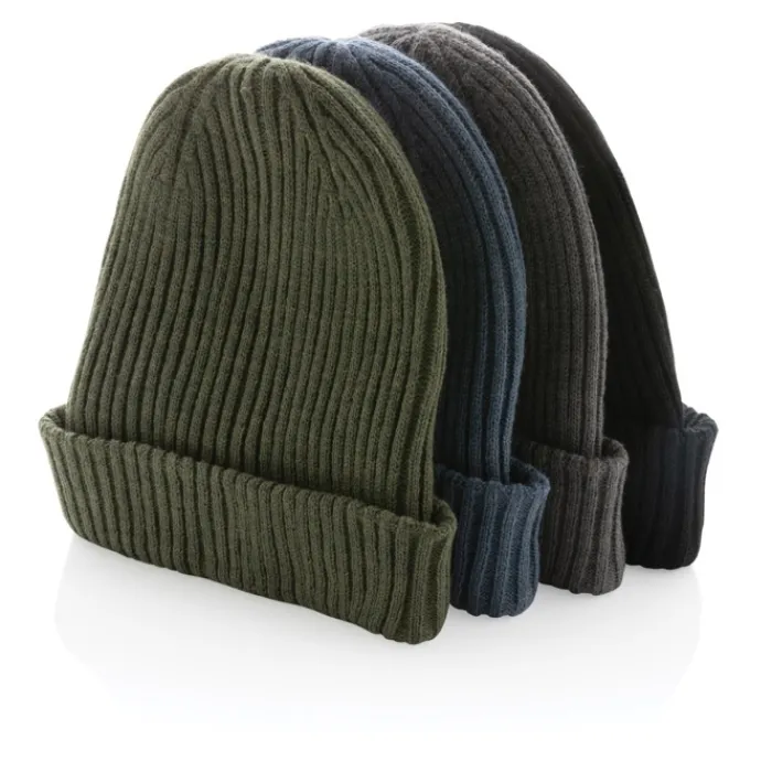 Gift Campaign Cappelli invernali aziendali in maglia con risvolto Impact Polylana> Berretti Invernali