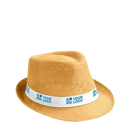 Gift Campaign Cappelli paglia con logo con nastro stampabile in colori vivaci Rio> Cappelli Di Paglia Personalizzati