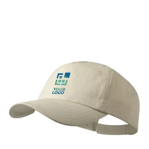 Gift Campaign Cappellini con logo 5 pannelli chiusura a strappo Organic Cotton> Gadget Ecologici|Cappellini Personalizzati