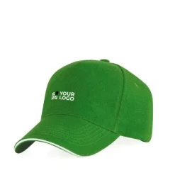 Gift Campaign Cappellino a 5 pannelli con visiera a contrasto in cotone da 170 g/m2></noscript> Cappellini Personalizzati