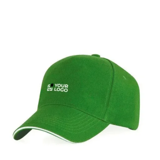 Gift Campaign Cappellino a 5 pannelli con visiera a contrasto in cotone da 170 g/m2> Cappellini Personalizzati