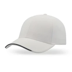 Gift Campaign Cappellino con bordo visiera bianco in poliestere riciclato 170 g/m2> Cappellini Personalizzati