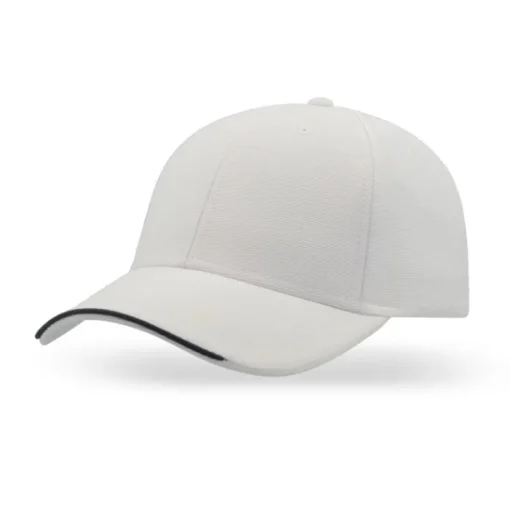 Gift Campaign Cappellino con bordo visiera bianco in poliestere riciclato 170 g/m2> Cappellini Personalizzati