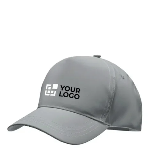 Gift Campaign Cappellino da baseball a 5 pannelli in poliestere 190T riflettente> Cappellini Personalizzati
