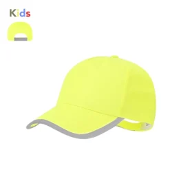 Gift Campaign Cappellino fluorescente per bambini in poliestere e chiusura in velcro> Cappellini Personalizzati