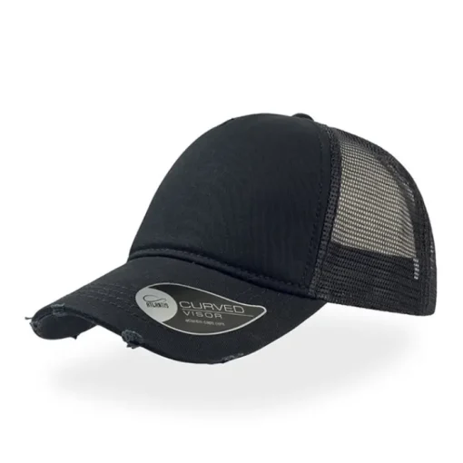 Gift Campaign Cappellino in cotone chino con visiera consumata e corpo in rete> Cappellini Personalizzati