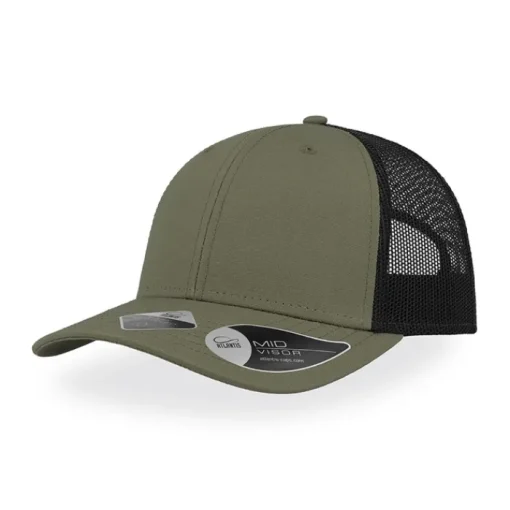 Gift Campaign Cappellino trucker con 6 pannelli in tela di cotone riciclato 250 g/m2> Cappellini Personalizzati