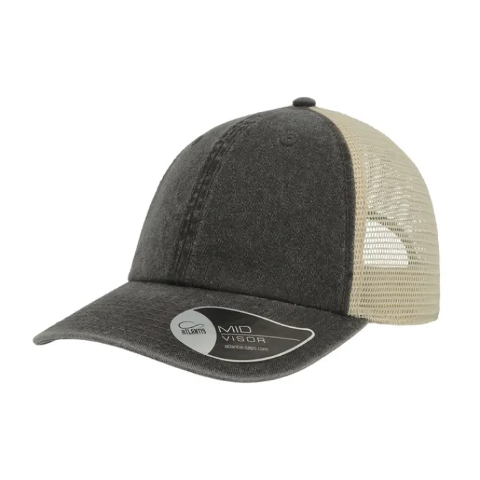 Gift Campaign Cappellino vintage da camionista in cotone con rete posteriore 250g/m2> Cappellini Personalizzati