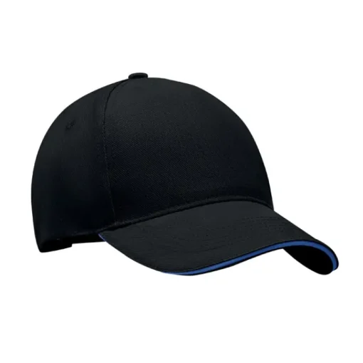 Gift Campaign Cappello a 5 pannelli in twill di cotone con bordo visiera colorato> Cappellini Personalizzati