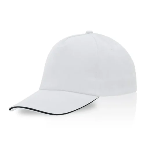 Gift Campaign Cappello con bordo della visiera colorato in cotone pettinato 255g/m2> Cappellini Personalizzati