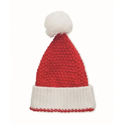 Gift Campaign Cappello da Babbo Natale con pompon in morbido acrilico personalizzato> Gadget Natalizi