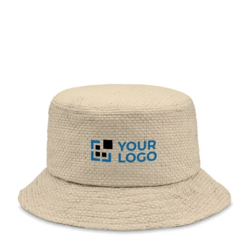 Gift Campaign Cappello da pescatore personalizzabile in carta di paglia> Cappellini Personalizzati|Cappelli Di Paglia Personalizzati