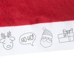 Gift Campaign Cappello di Babbo Natale per bambini in tnt da colorare Colour> Gadget Natalizi