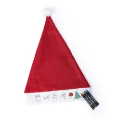 Gift Campaign Cappello di Babbo Natale per bambini in tnt da colorare Colour></noscript> Gadget Natalizi