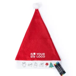 Gift Campaign Cappello di Babbo Natale per bambini in tnt da colorare Colour></noscript> Gadget Natalizi